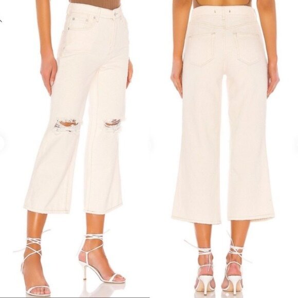 Free People Denim - Free People Ranger Wide Leg Jeans in White